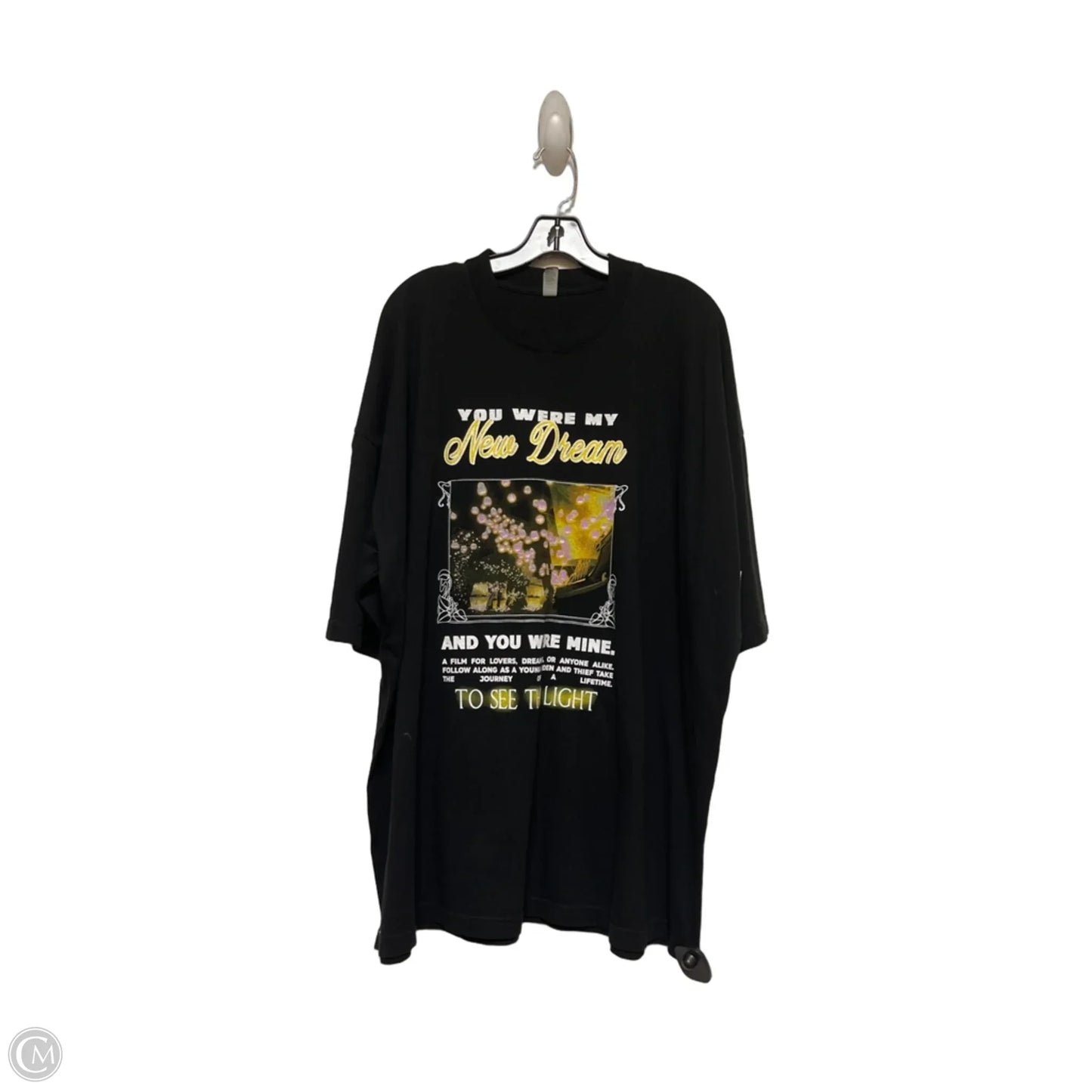 Top Short Sleeve Basic By Clothes Mentor In Black & Yellow, Size: 3x