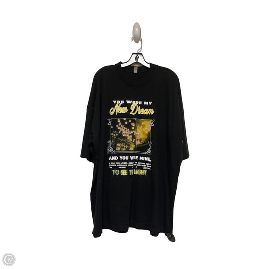 Top Short Sleeve Basic By Clothes Mentor In Black & Yellow, Size: 3x