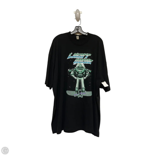Top Short Sleeve Basic By Clothes Mentor In Black & Green, Size: 3x
