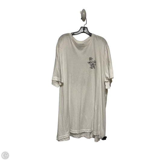 Top Short Sleeve Basic By Clothes Mentor In Grey & White, Size: 4x