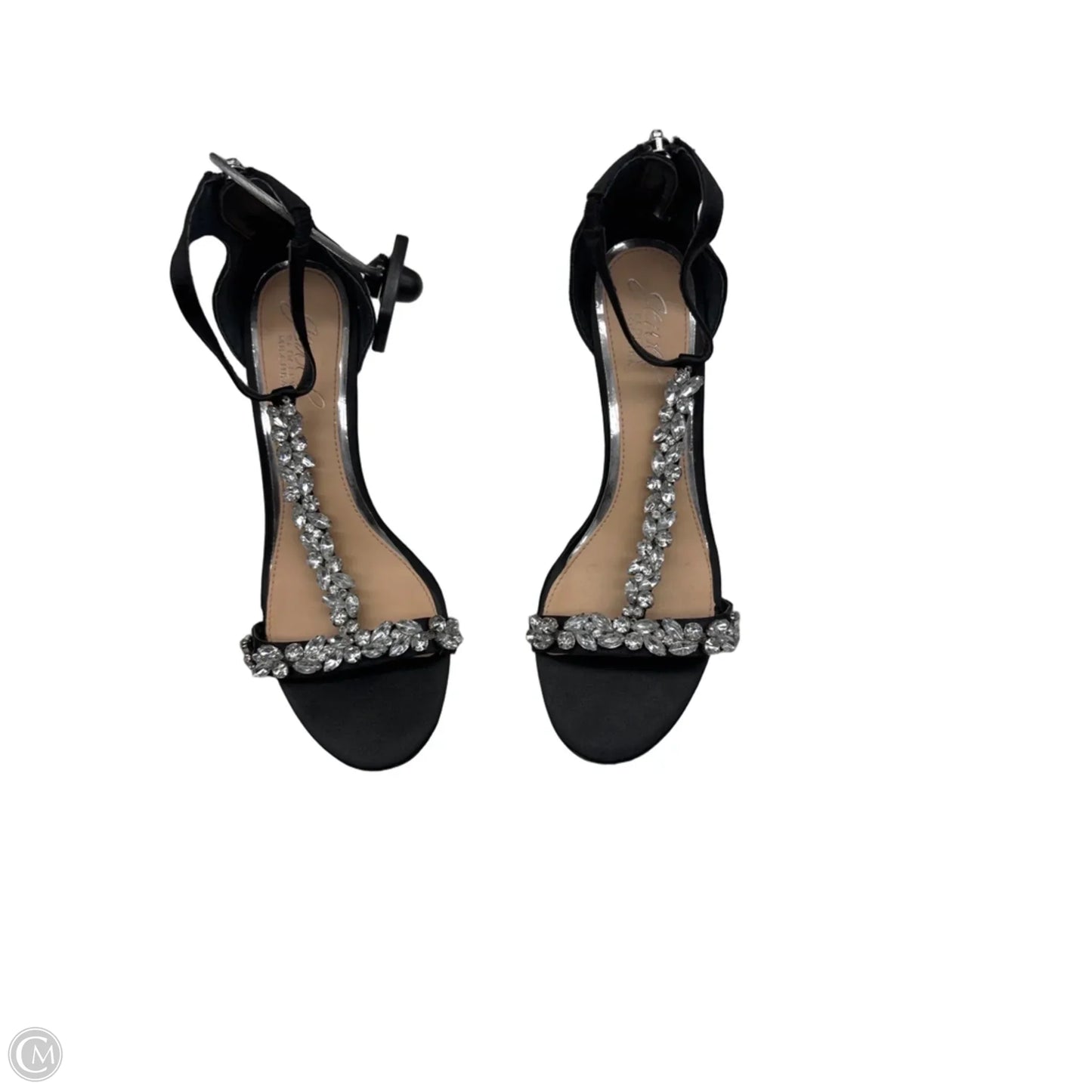 Shoes Heels Wedge By Badgley Mischka In Black & Silver, Size: 6