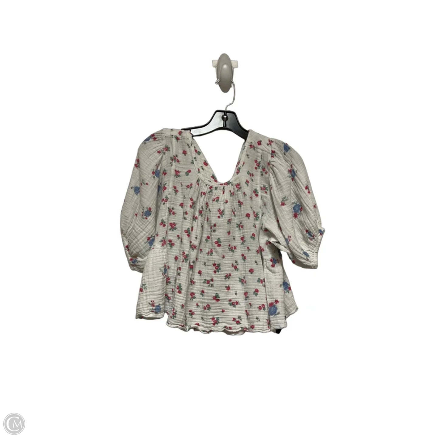 Top Short Sleeve By Free People In Floral Print, Size: S
