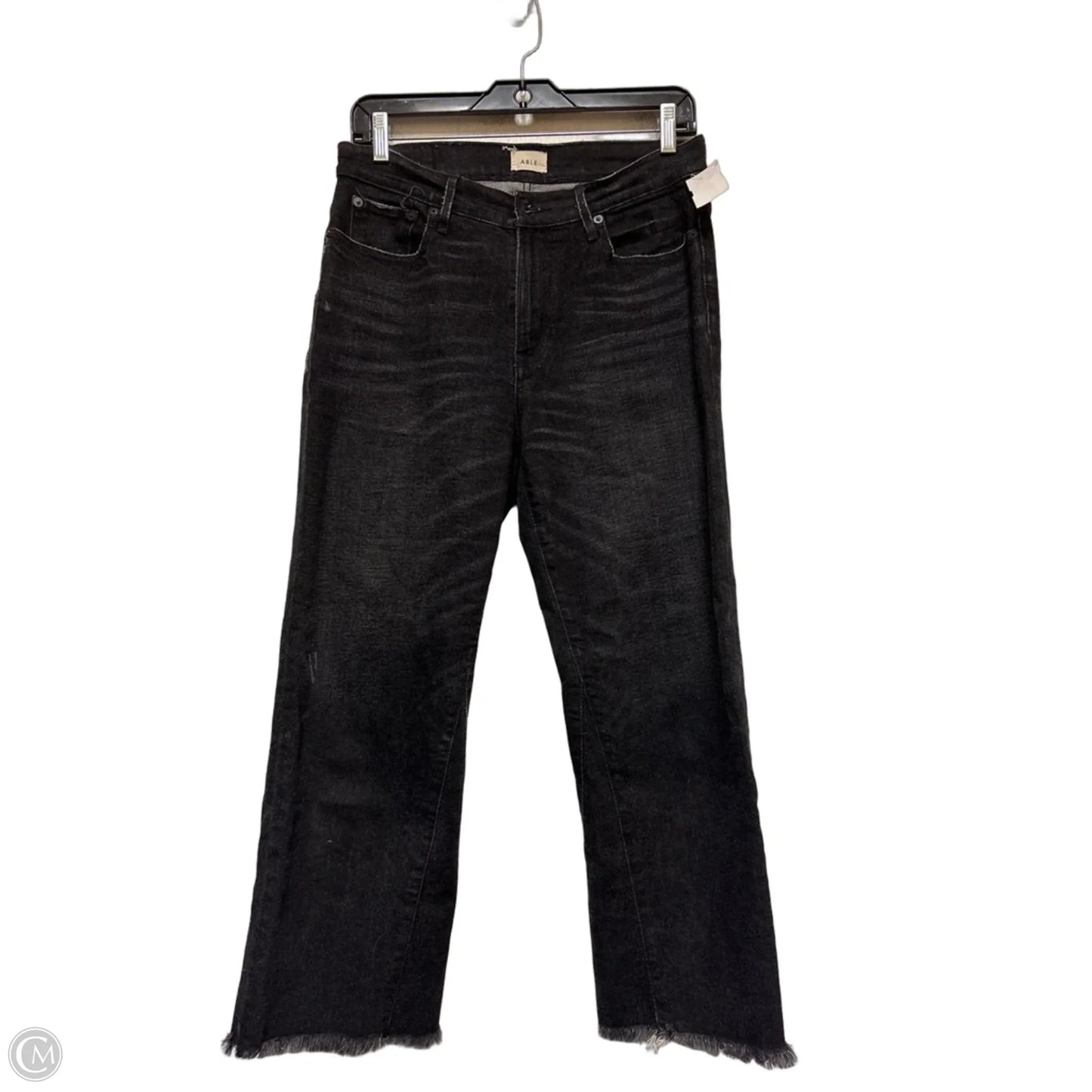 Jeans Cropped By Able In Grey Denim, Size: 4