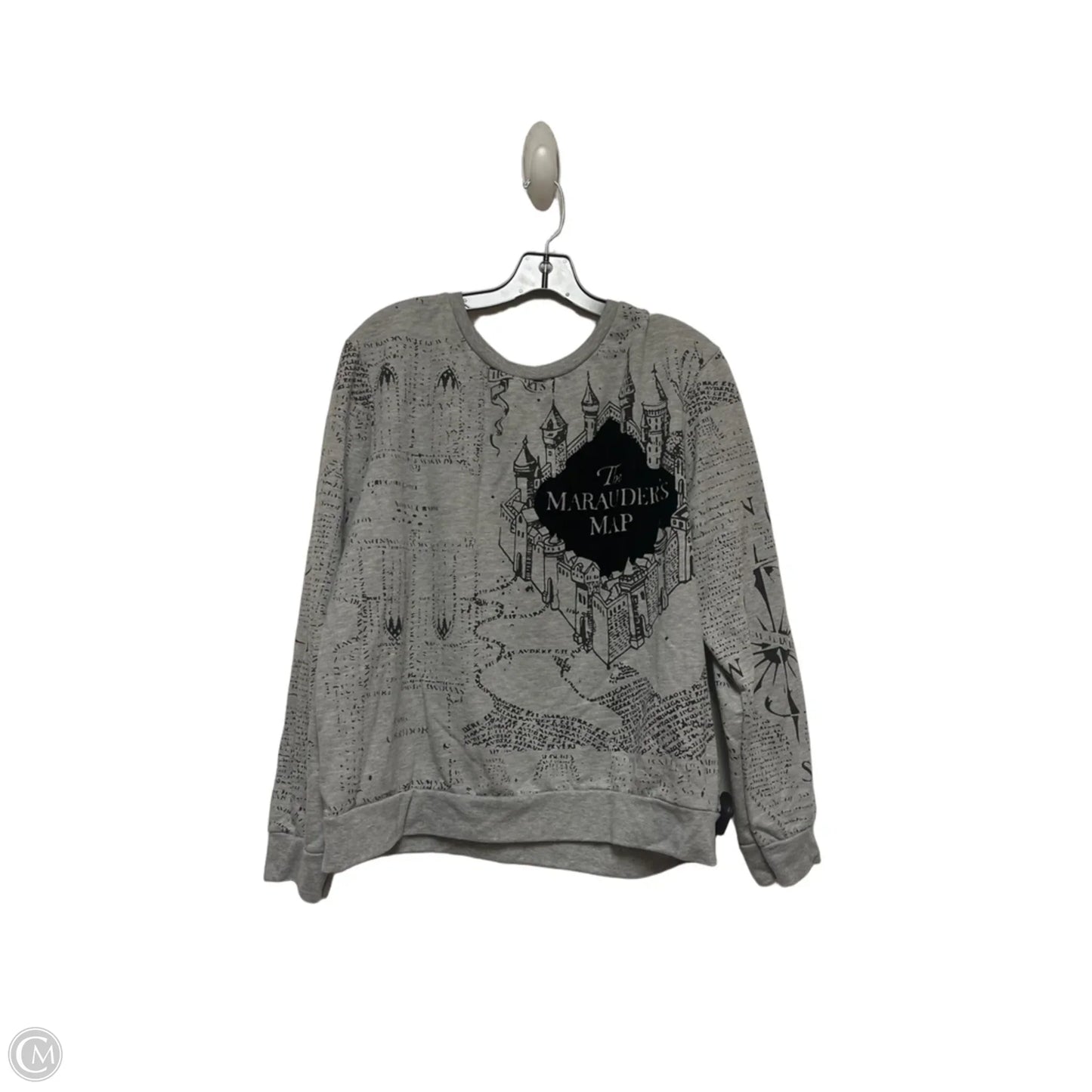 Top Long Sleeve By Clothes Mentor In Black & Grey, Size: Xl