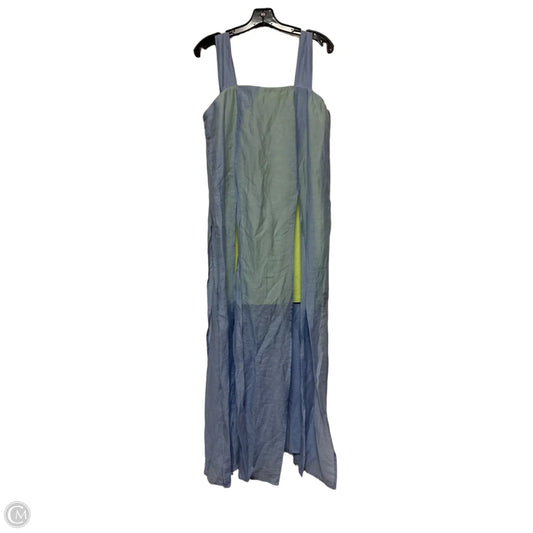 Dress Casual Midi By Anthropologie In Blue & Green, Size: S