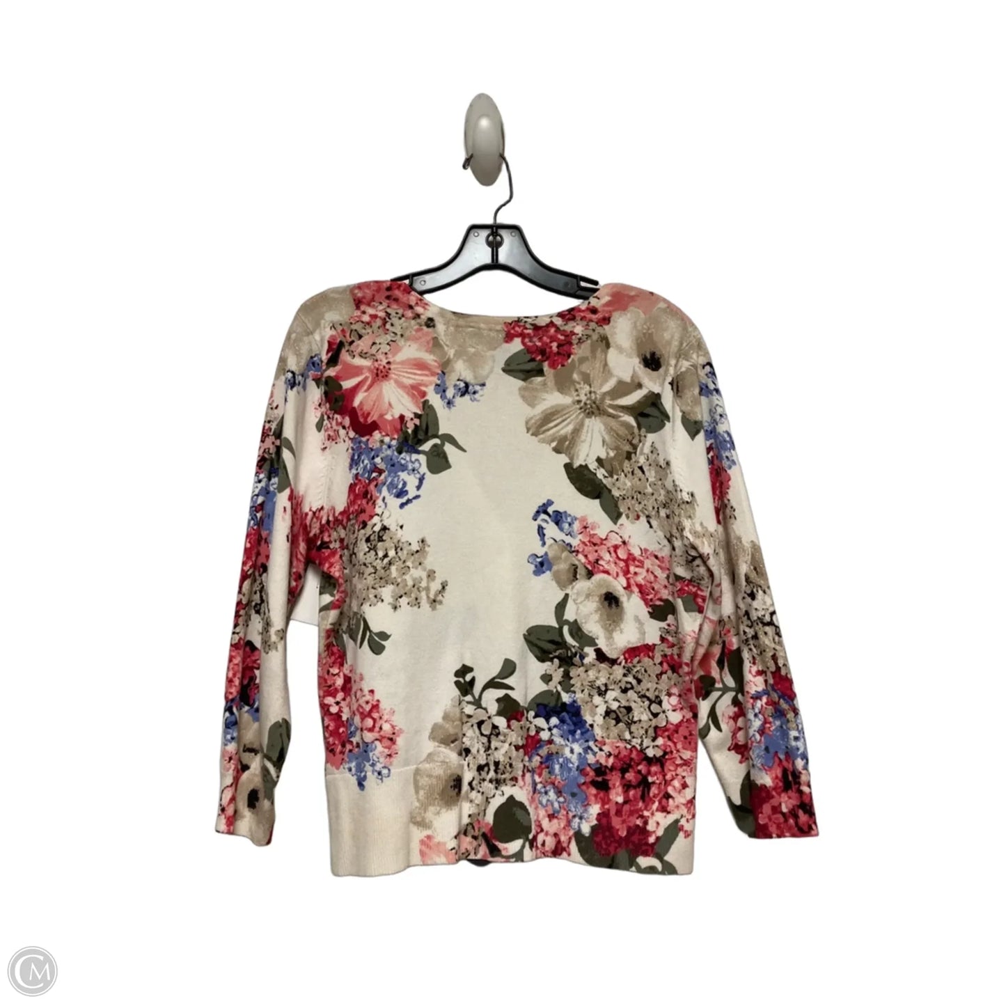 Cardigan By White House Black Market In Floral Print, Size: M