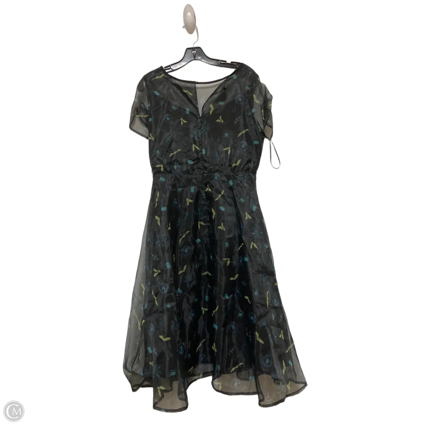Dress Casual Midi By Clothes Mentor In Black & Green, Size: M