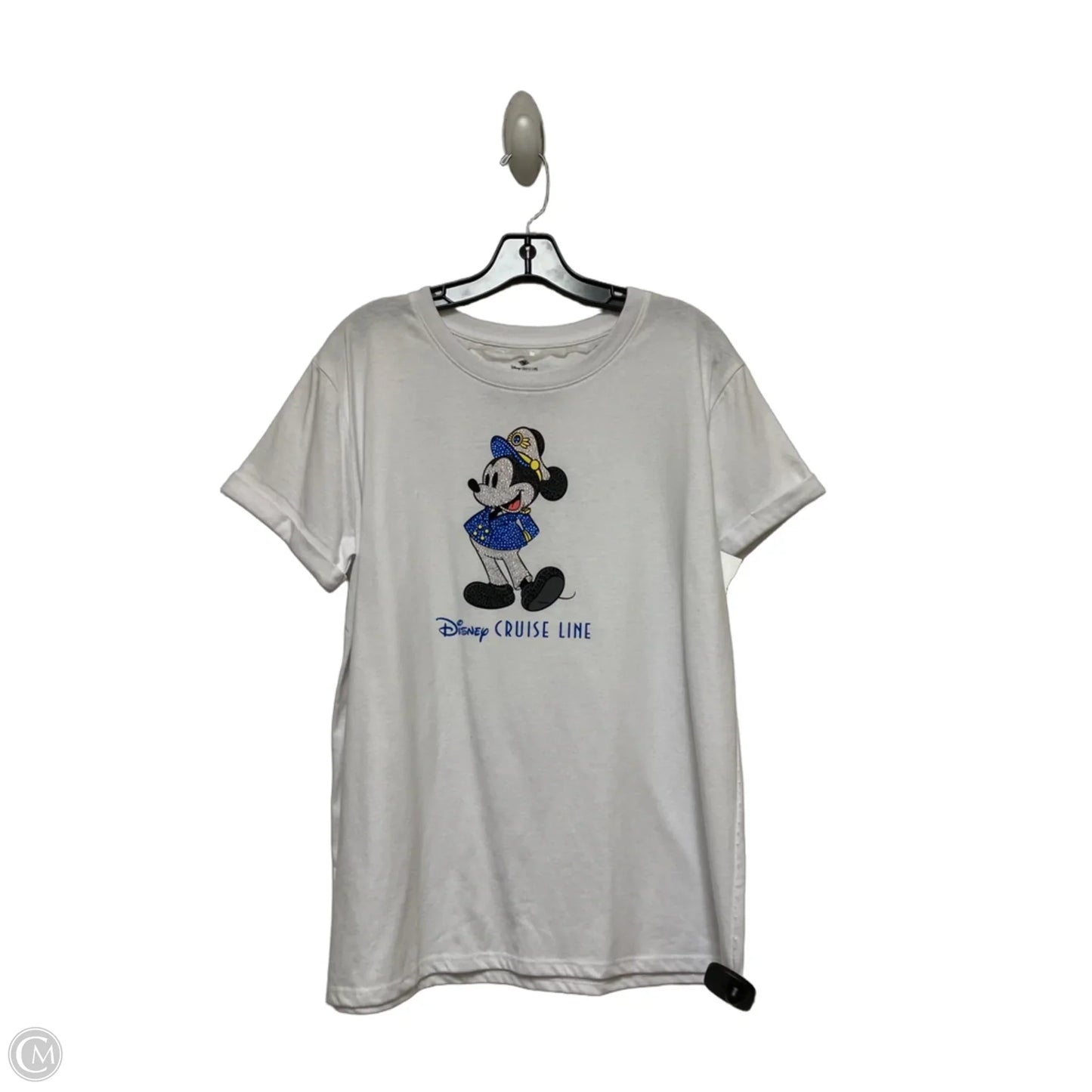 Top Short Sleeve By Disney Store In White, Size: L