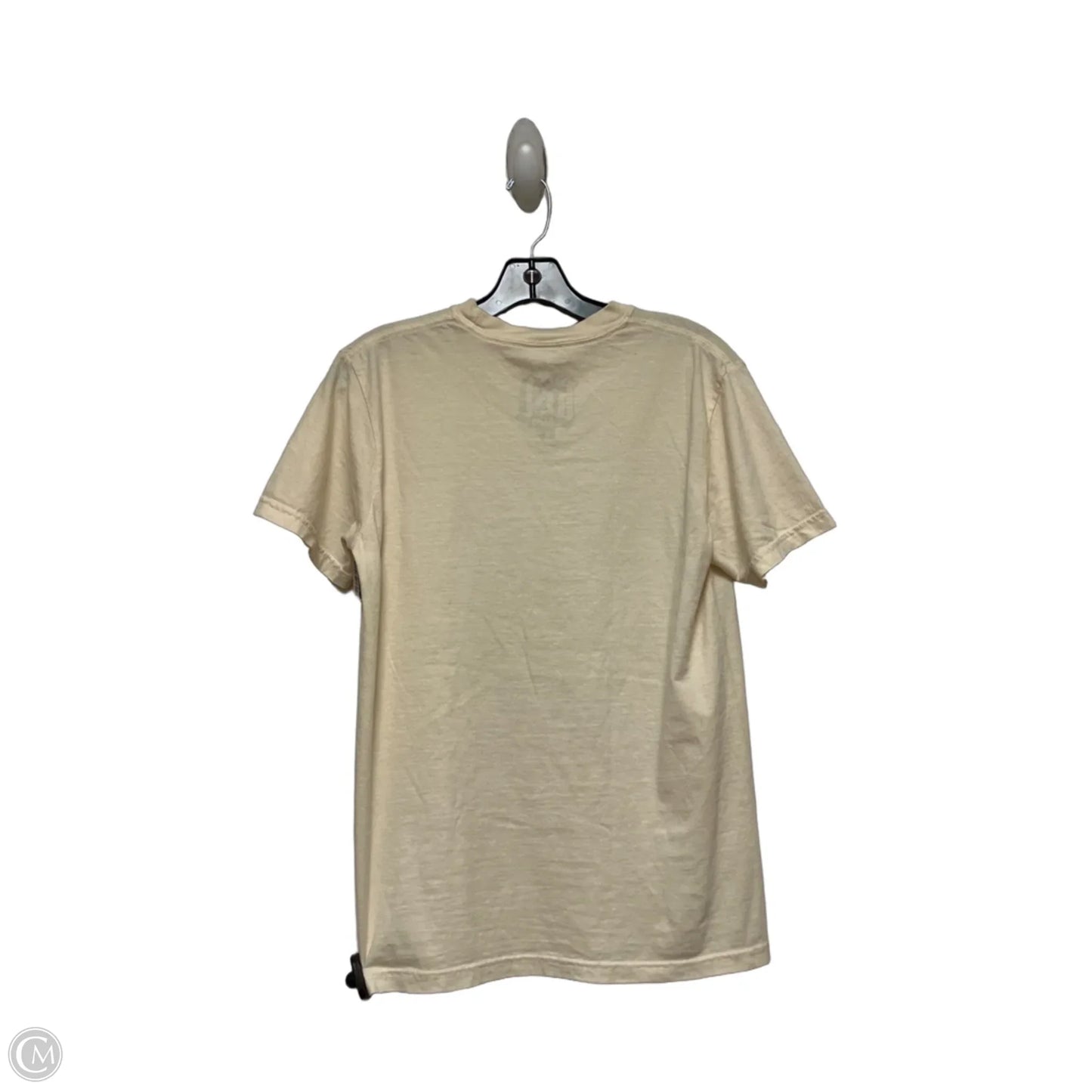 Top Short Sleeve Basic By Clothes Mentor In Ivory, Size: S