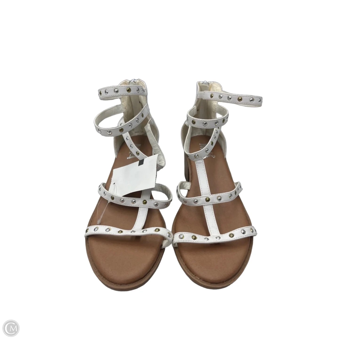 Sandals Heels Block By Mia In White, Size: 6.5