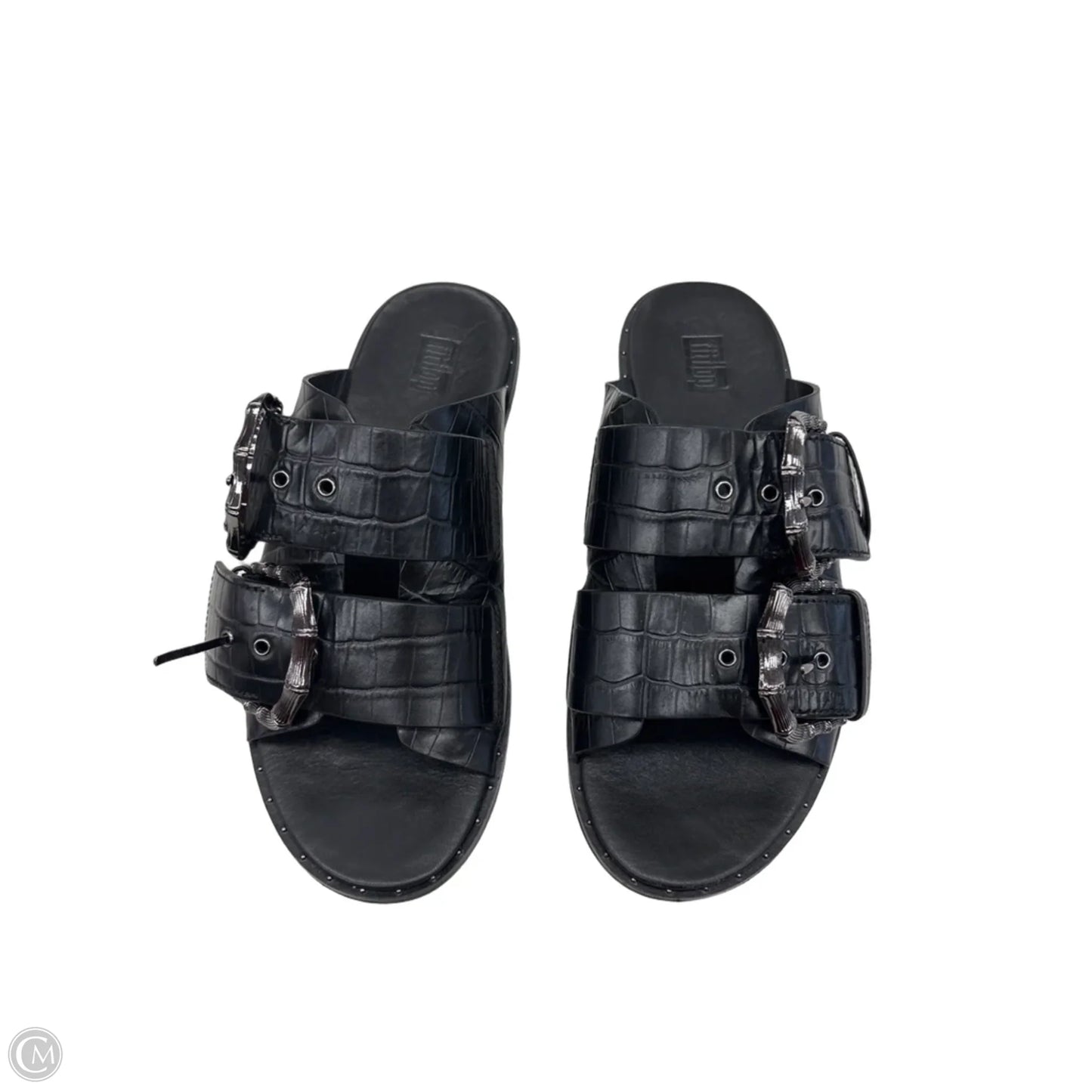 Sandals Flats By Fitflop In Black, Size: 6