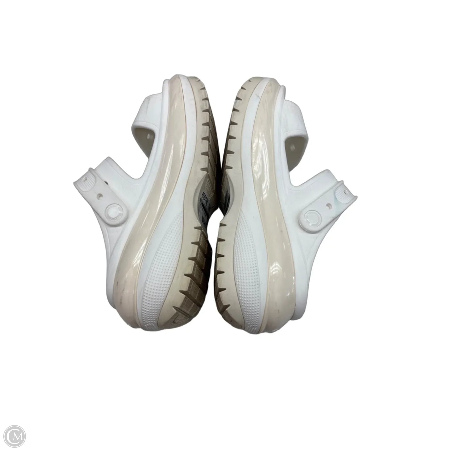 Sandals Heels Platform By Crocs In White, Size: 6