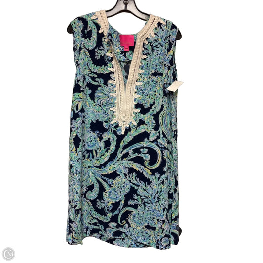 Dress Designer By Lilly Pulitzer In Blue & White, Size: M