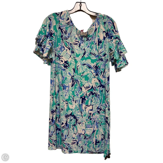 Dress Designer By Lilly Pulitzer In Blue & Green, Size: M