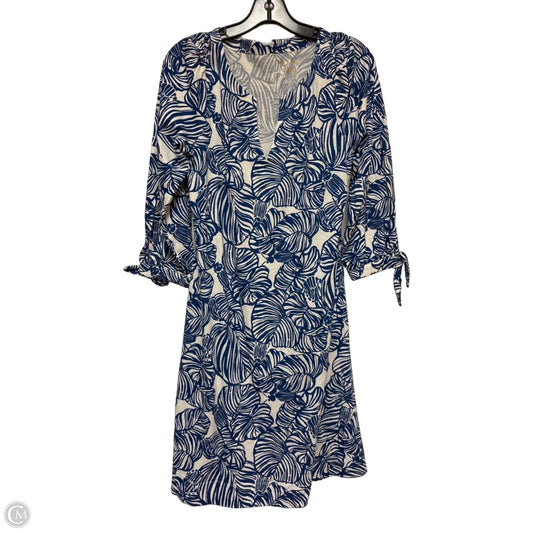 Dress Designer By Lilly Pulitzer In Blue & White, Size: M