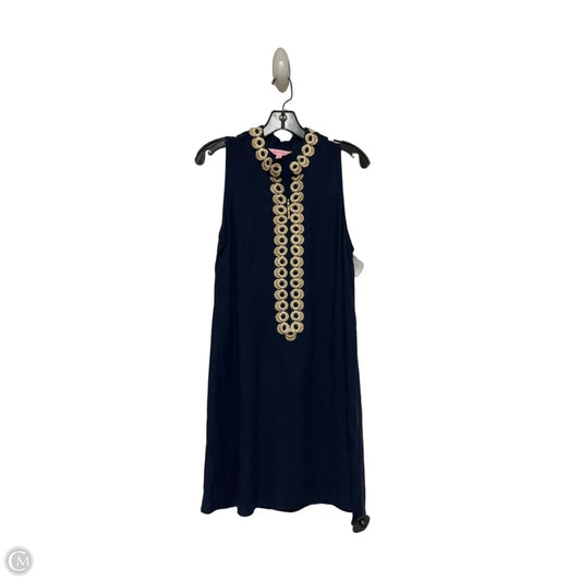 Dress Designer By Lilly Pulitzer In Blue & Gold, Size: 8