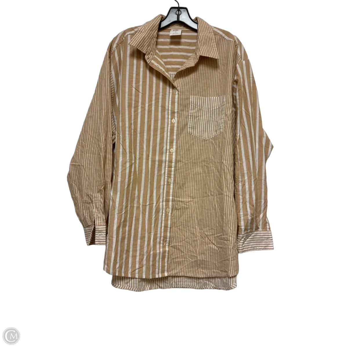 Top Long Sleeve By Gap In Striped Pattern, Size: Xl