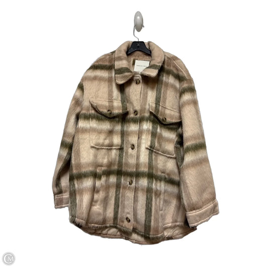 Jacket Faux Fur & Sherpa By American Eagle In Plaid Pattern, Size: Xxl