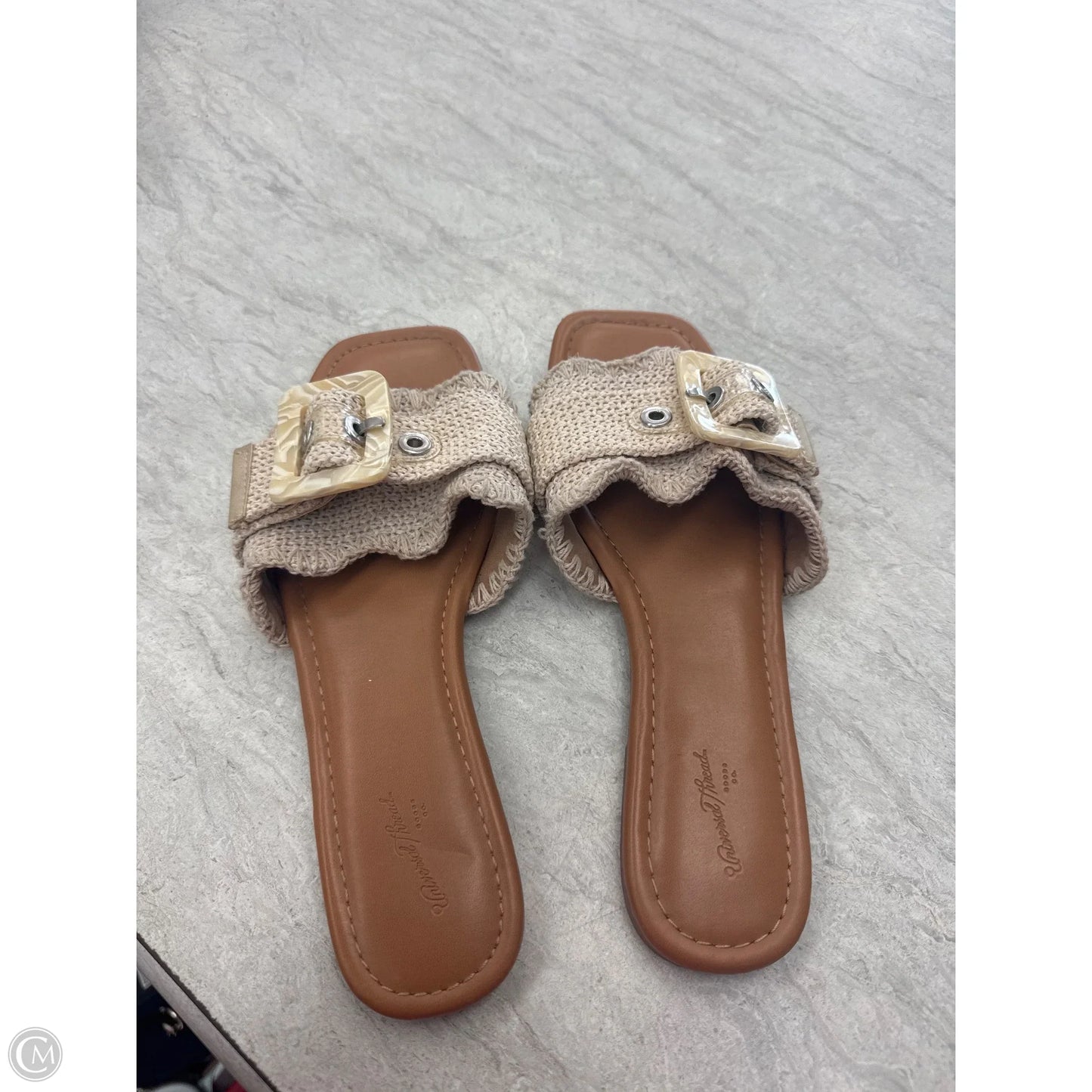 Sandals Flats By Universal Thread In Tan, Size: 8