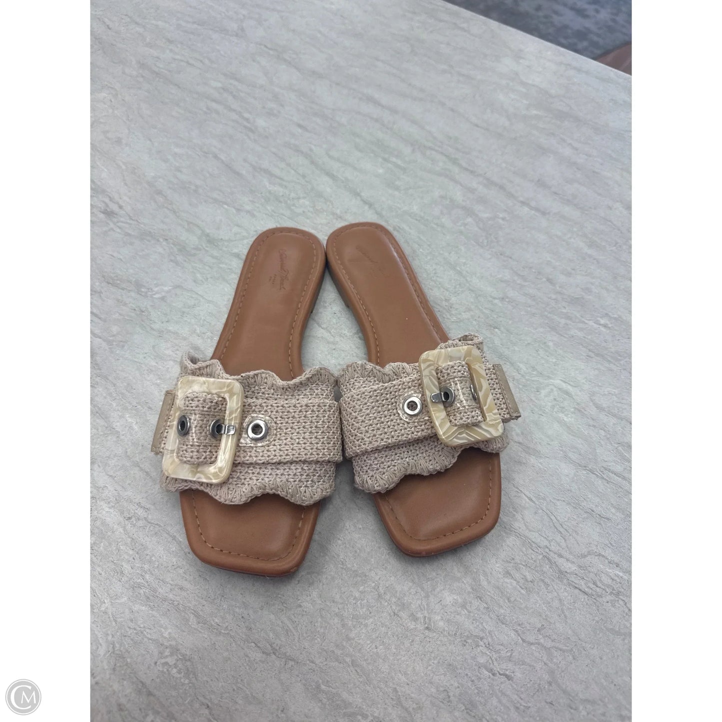 Sandals Flats By Universal Thread In Tan, Size: 8