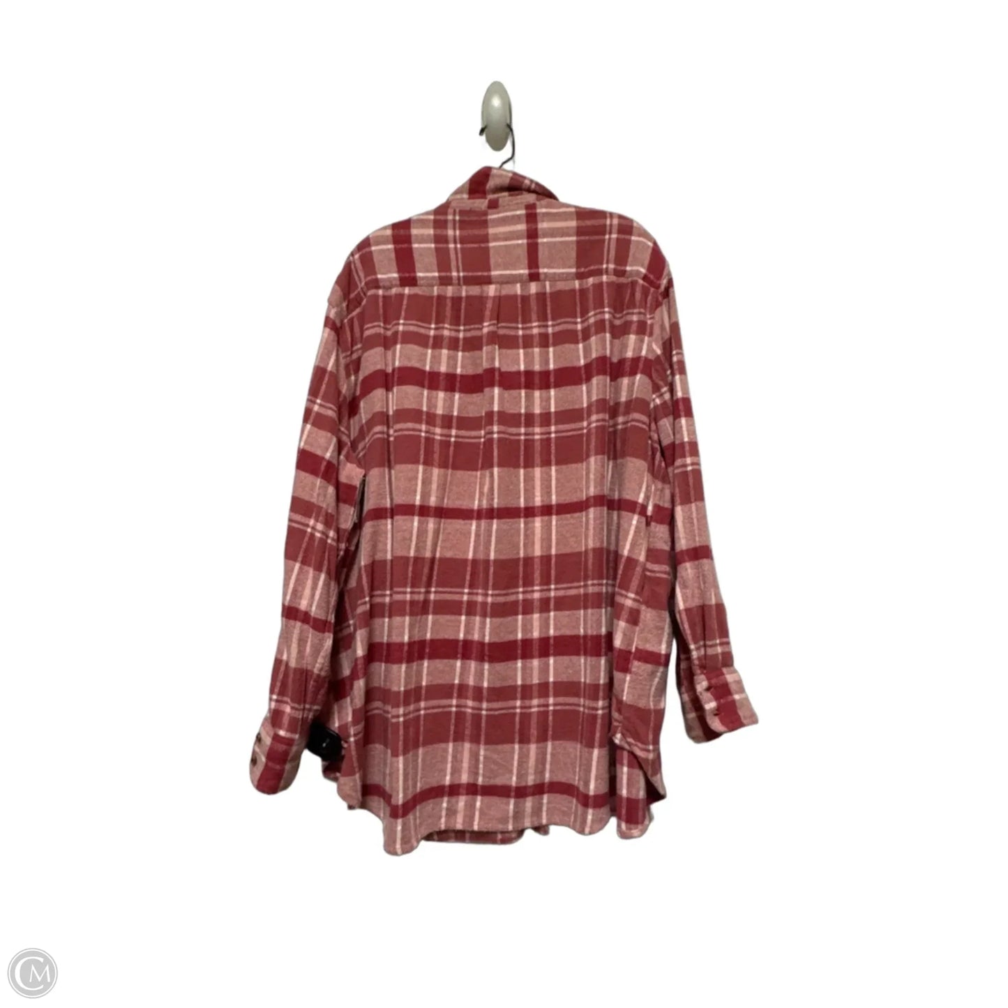 Top Long Sleeve By Aerie In Plaid Pattern, Size: Xl