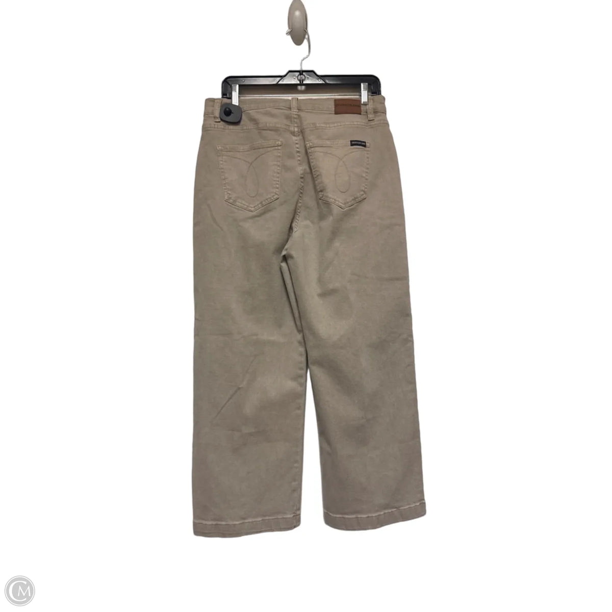 Jeans Cropped By Calvin Klein In Tan, Size: 8