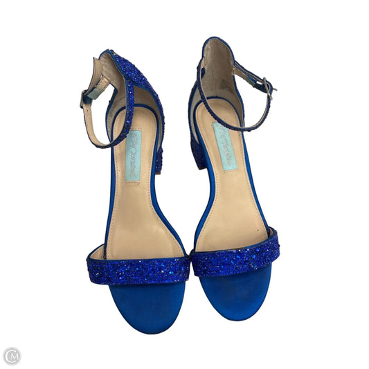 Shoes Heels Block By Betsey Johnson In Blue, Size: 6