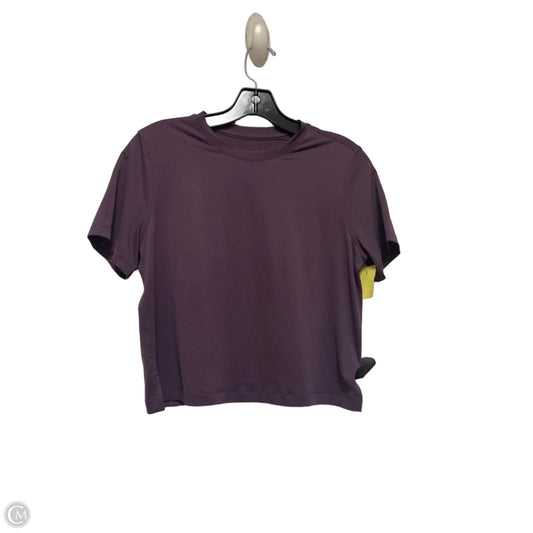 Athletic Top Short Sleeve By Lululemon In Purple, Size: M