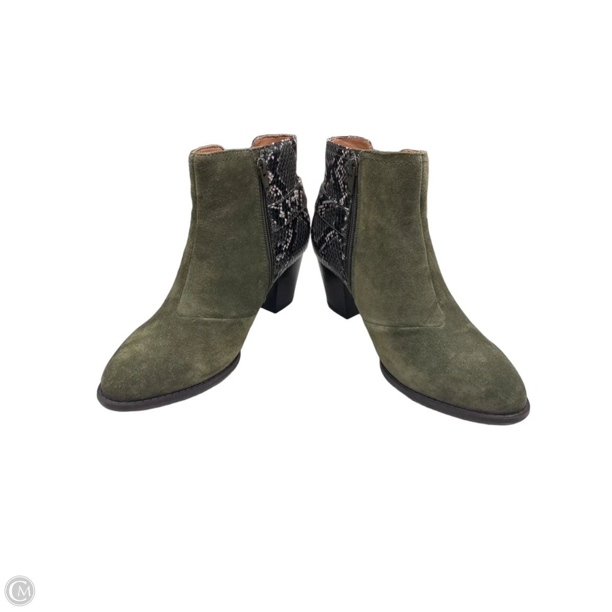 Boots Ankle Heels By Vionic In Green, Size: 7