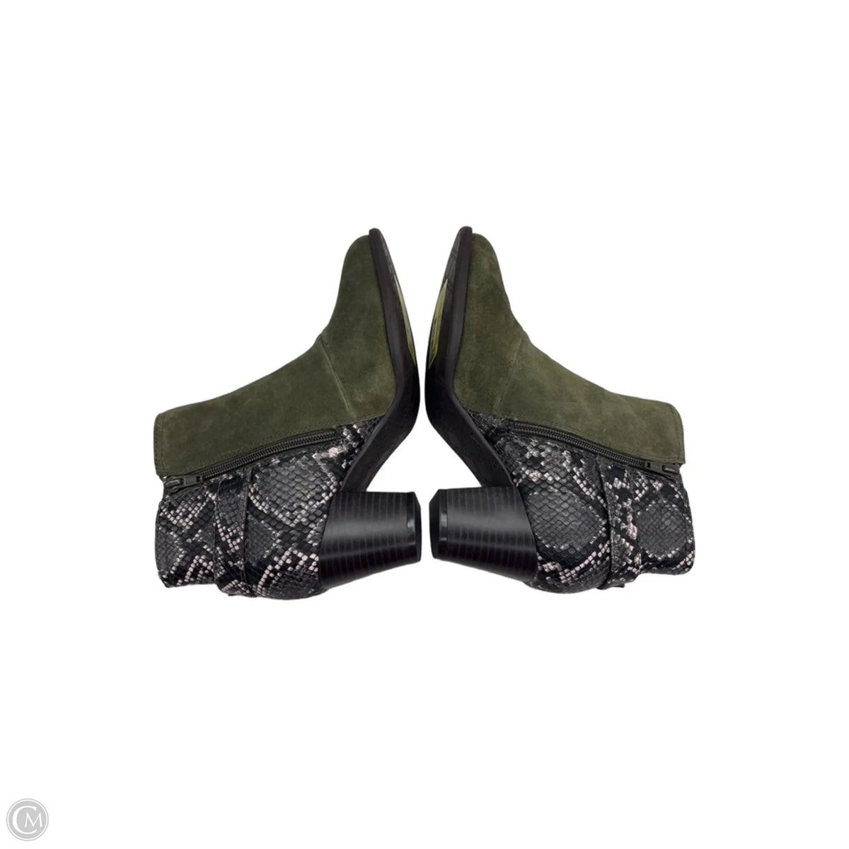 Boots Ankle Heels By Vionic In Green, Size: 7