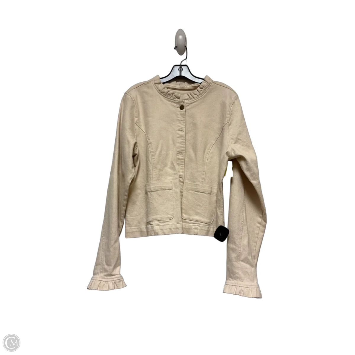 Jacket Denim By Kate & Sam In Tan Denim, Size: L