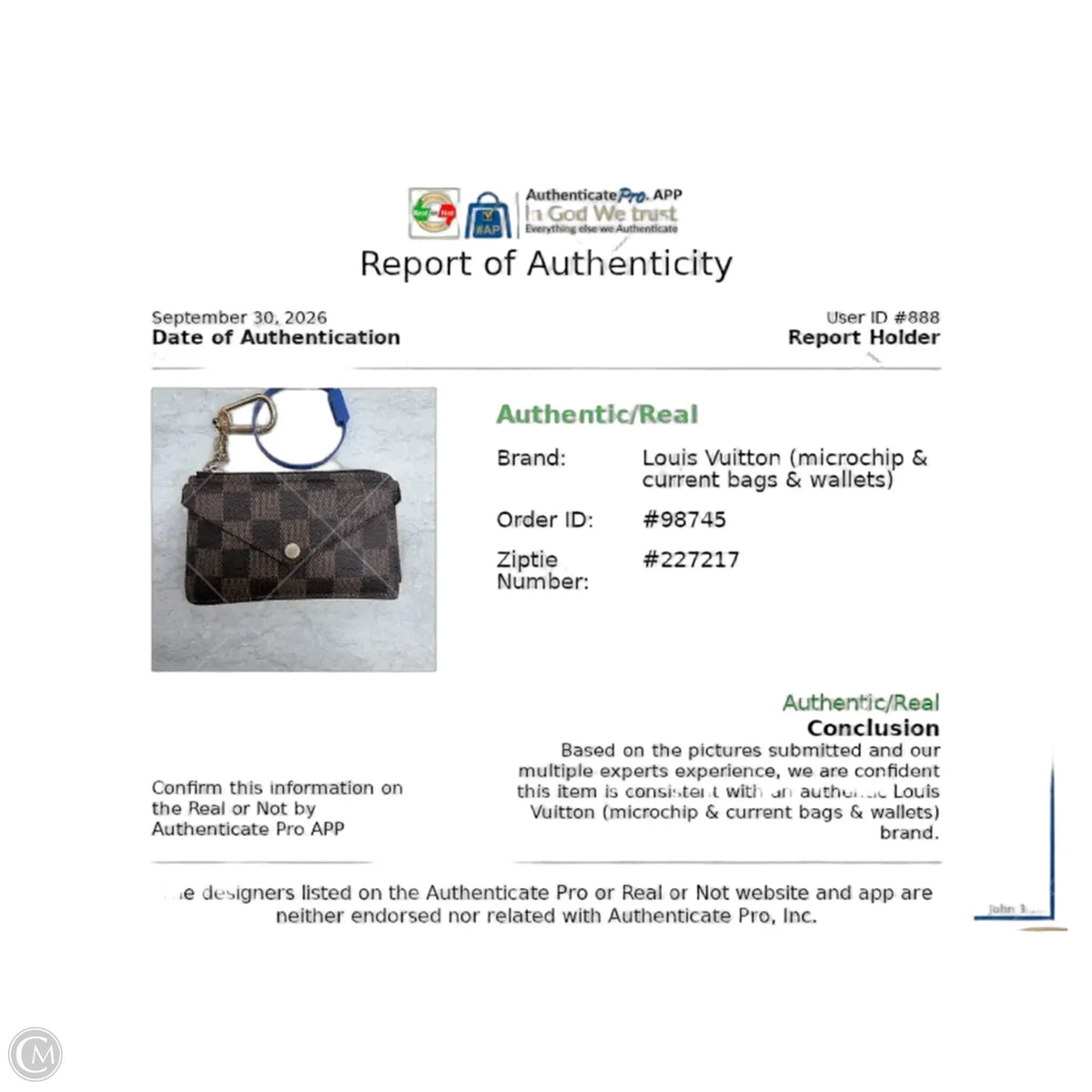 Wallet Luxury Designer By Louis Vuitton, Size: Small