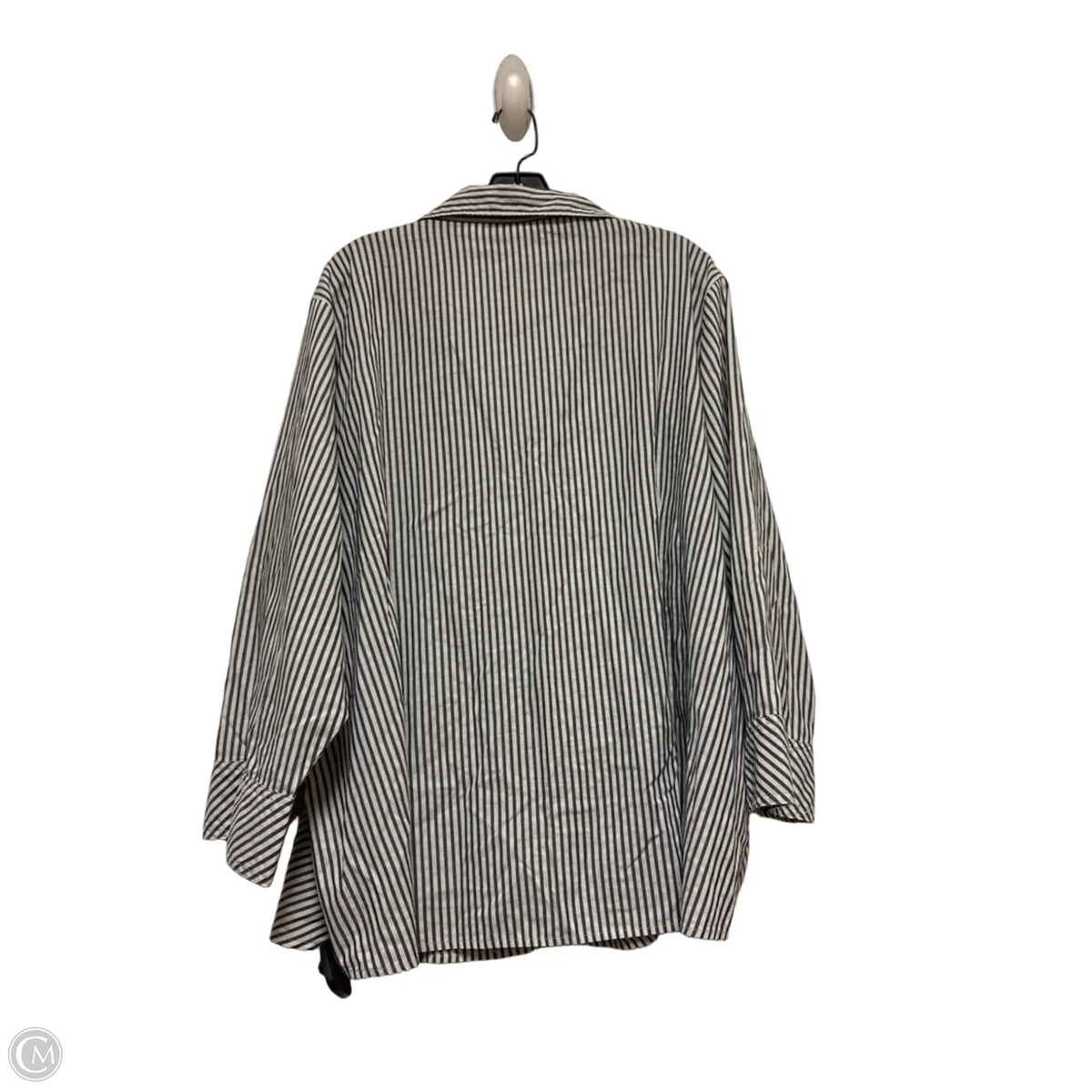 Top Long Sleeve By Riders In Striped Pattern, Size: 3x