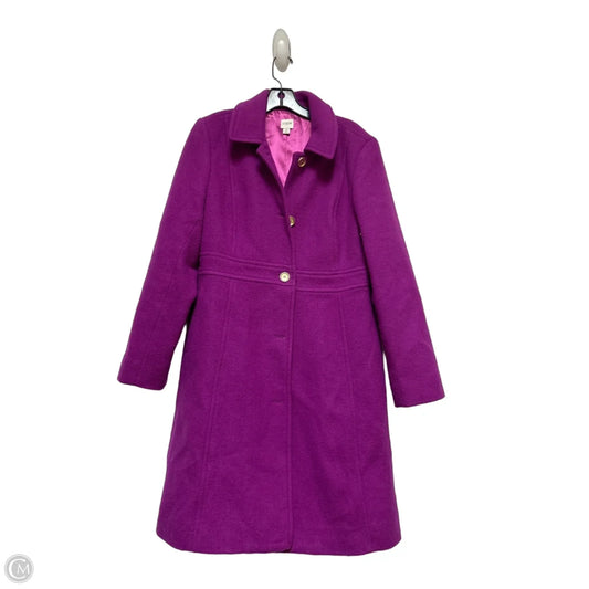 Coat Peacoat By J. Crew In Purple, Size: M