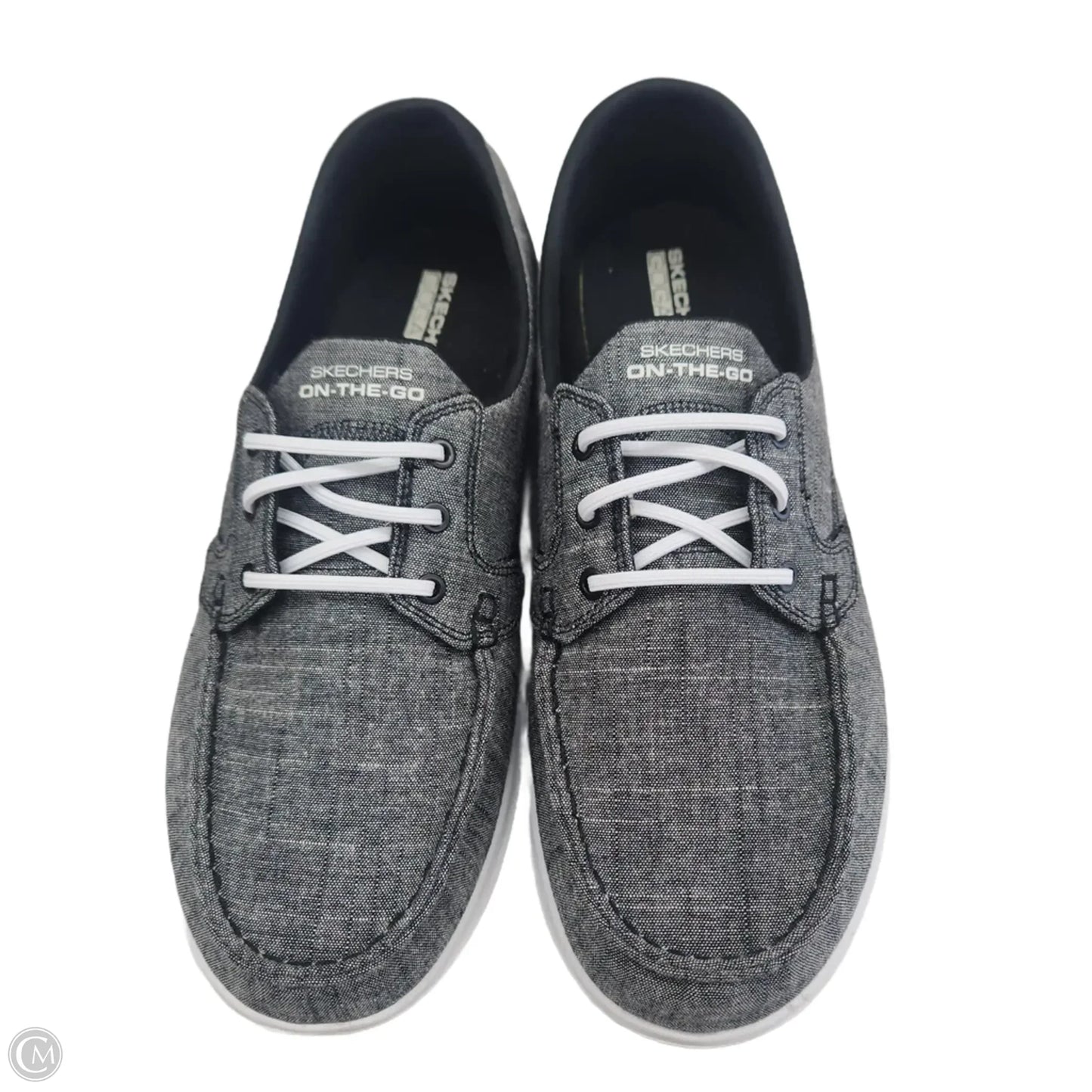 Shoes Flats By Skechers In Grey & Orange, Size: 9.5