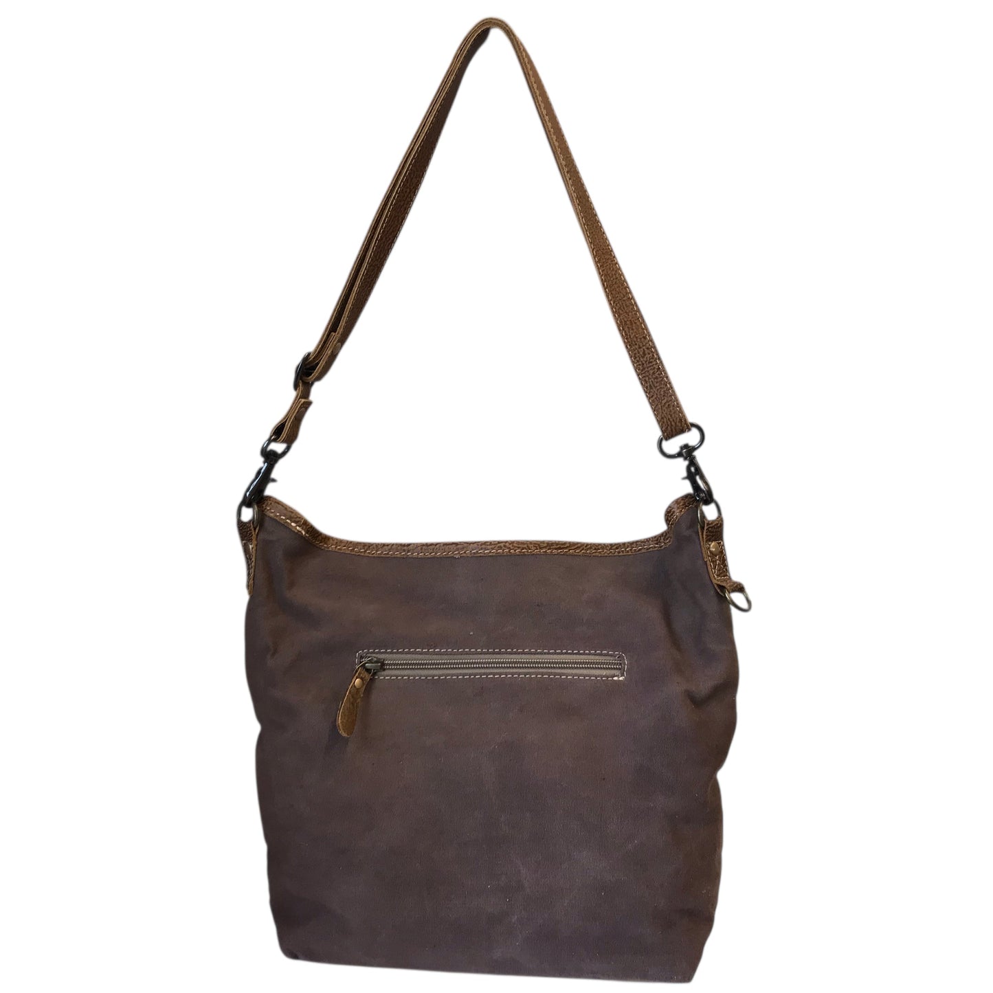 Crossbody By Myra In Brown & Cream, Size:Large