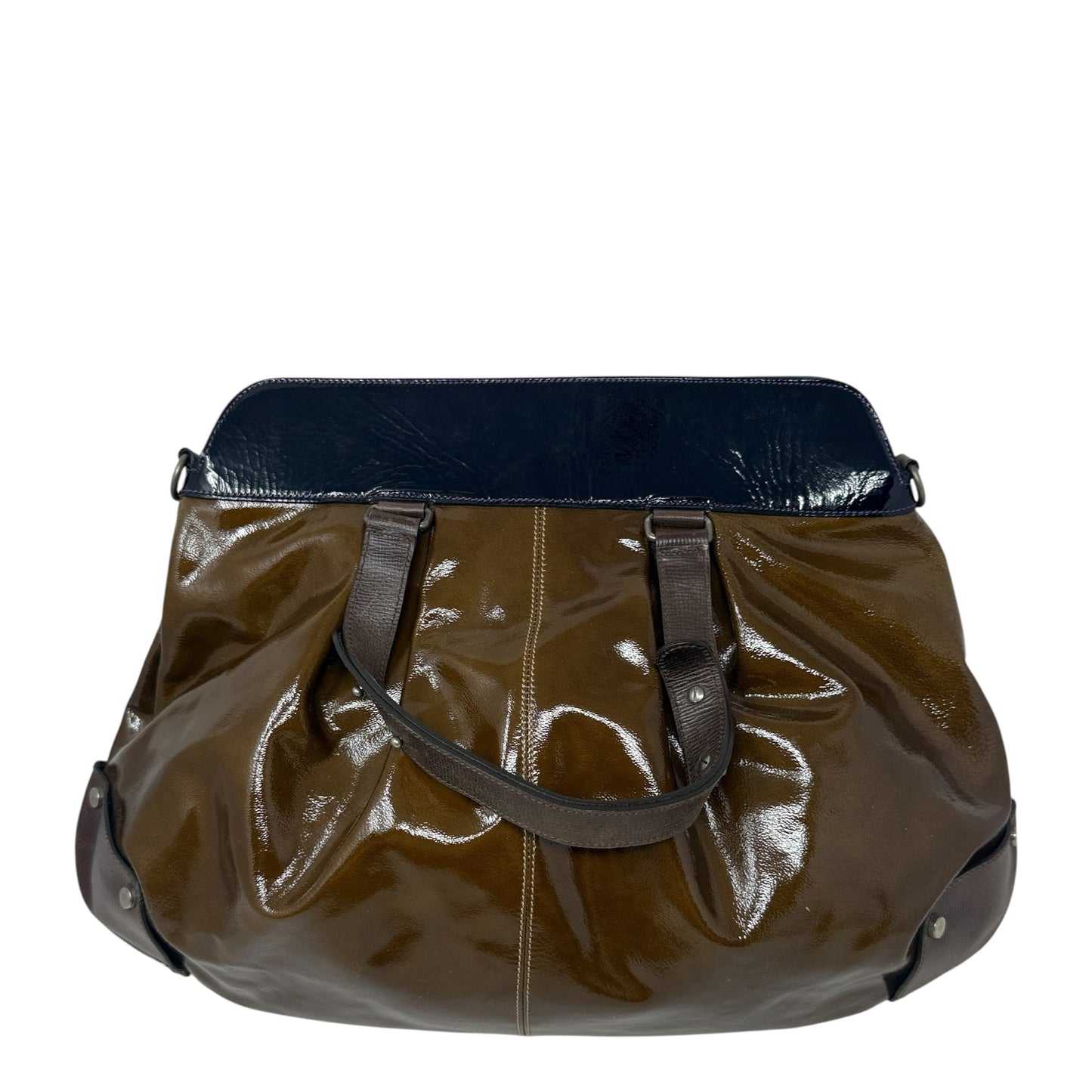 Patent Leather Balloon Bag Designer By Marni, Size: Large