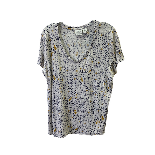 Floral Print Top Short Sleeve By Rachel Zoe, Size: 1x