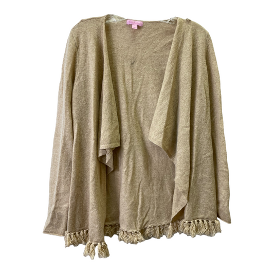 Tan Sweater Cardigan Cashmere By Lilly Pulitzer, Size: S