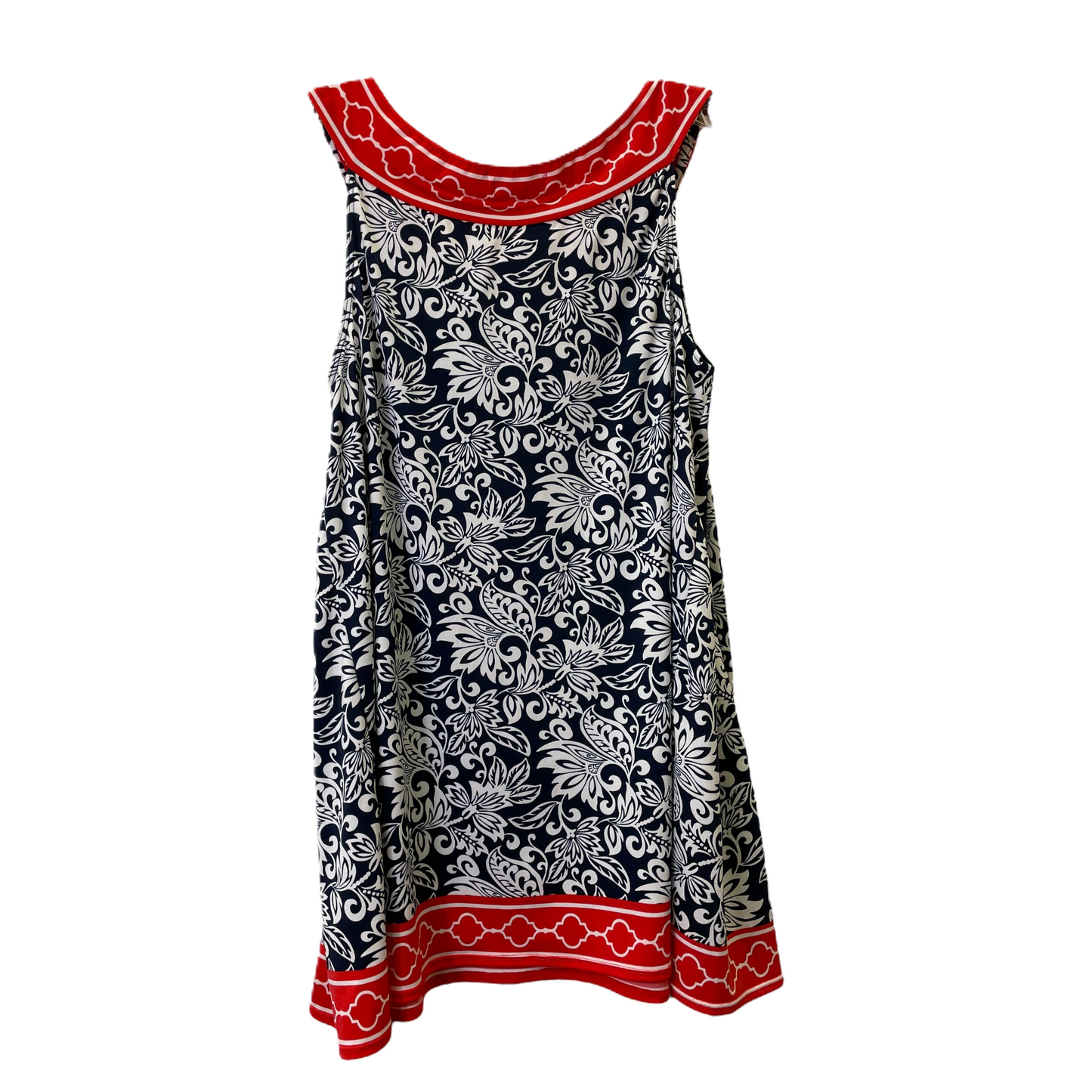 Blue & Red & White Top Sleeveless By Max Studio, Size: M