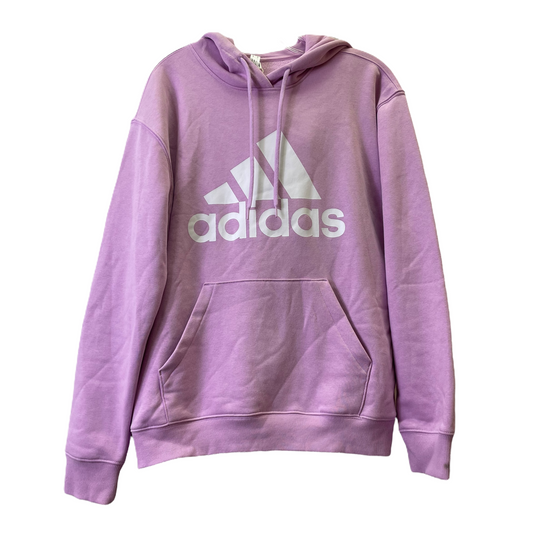 Purple Sweatshirt Hoodie By Adidas, Size: L