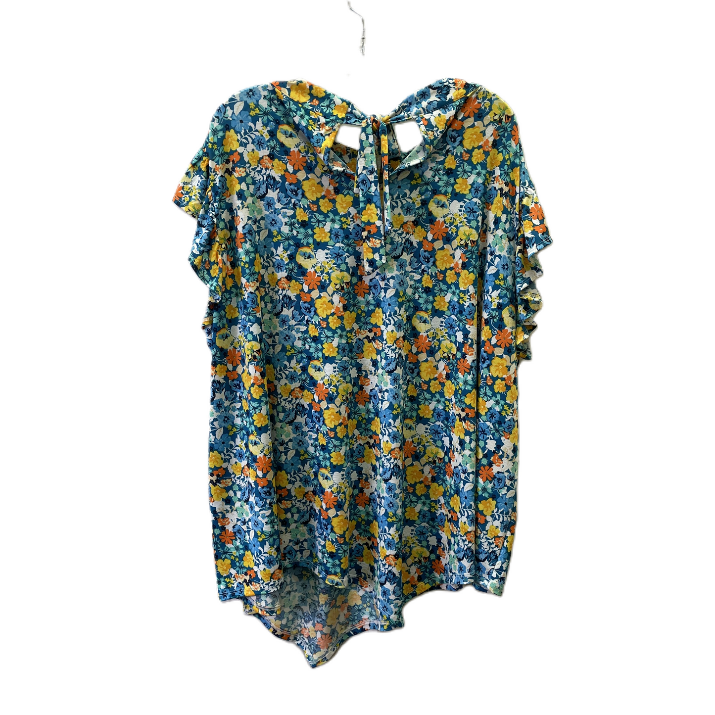 Top Short Sleeve By Cato In Floral Print, Size: 3x