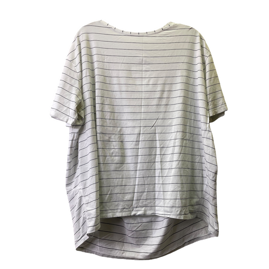 Black & White Athletic Top Short Sleeve By Lululemon, Size: L