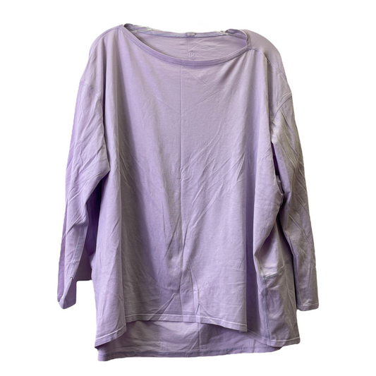 Purple Athletic Top Long Sleeve Crewneck By Lululemon, Size: L