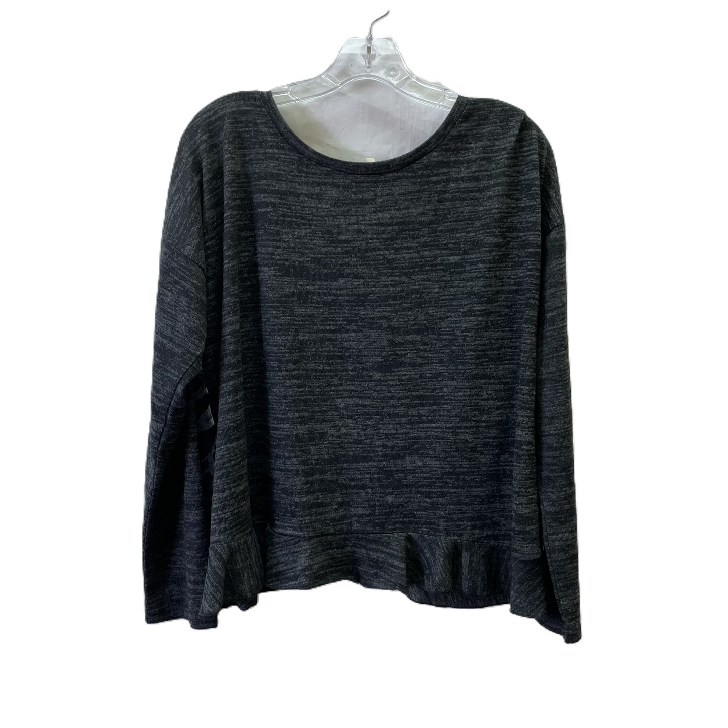 Top Long Sleeve By Mystree In Black & Grey, Size: M