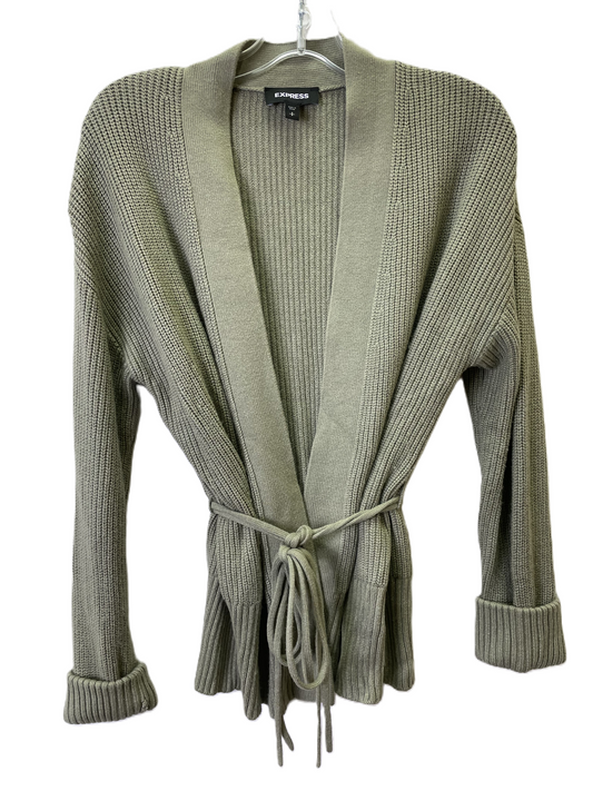 Sweater Cardigan By Express In Green, Size: S