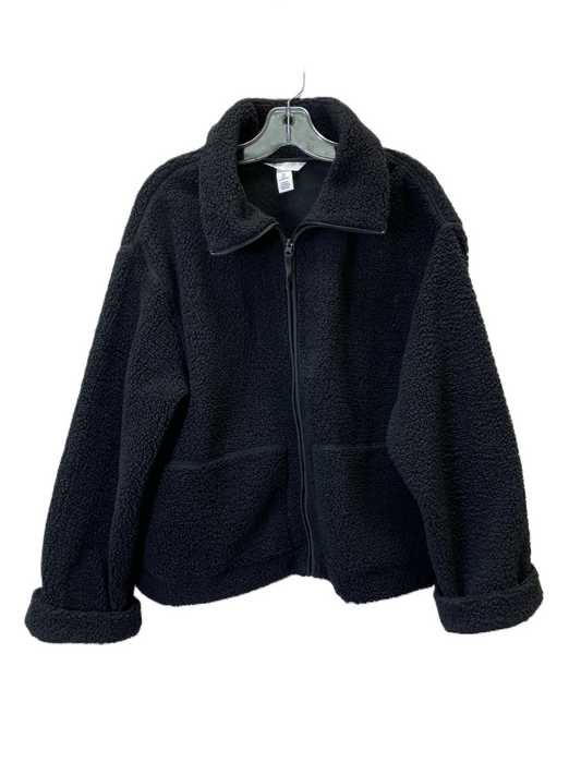 Jacket Fleece By H&m In Black, Size: L