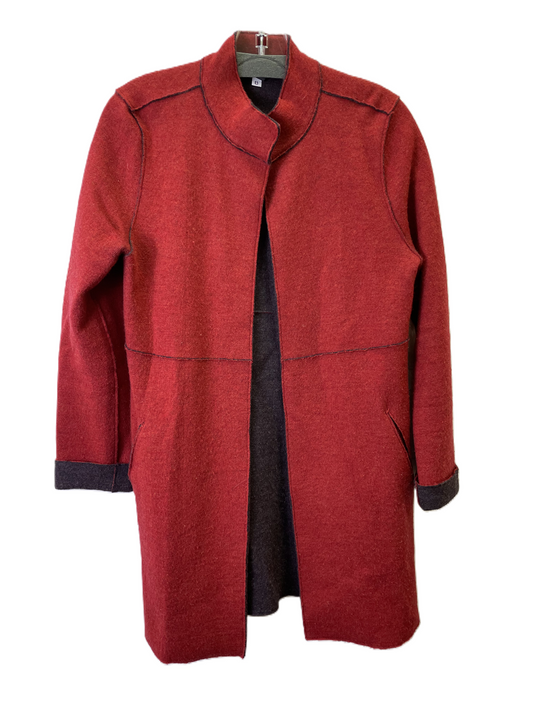 Sweater Cardigan By Eileen Fisher In Red, Size: Xs