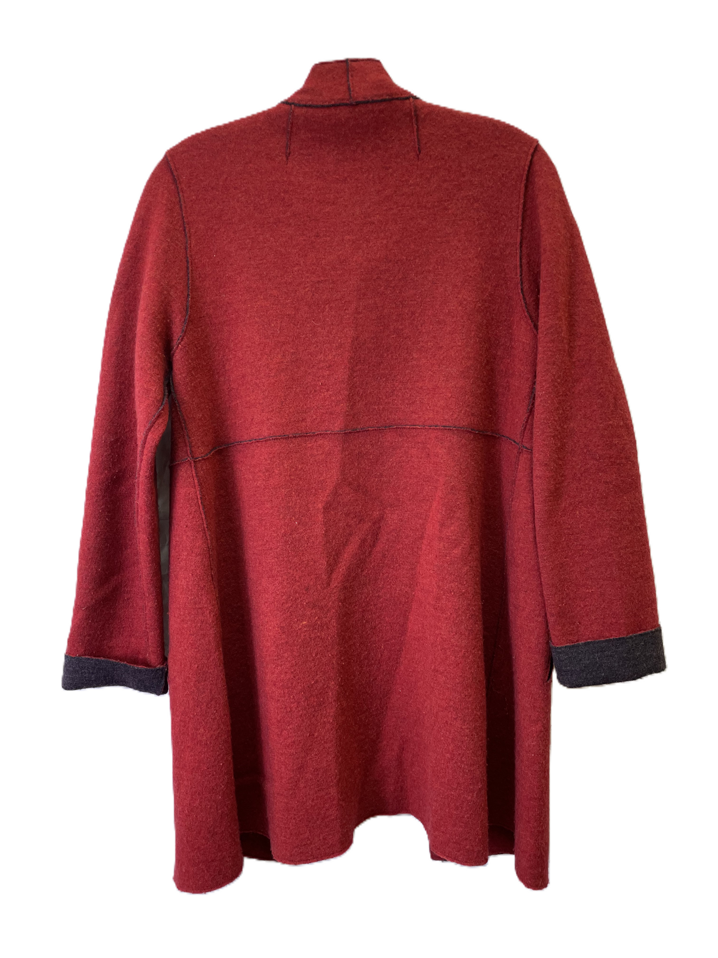 Sweater Cardigan By Eileen Fisher In Red, Size: Xs