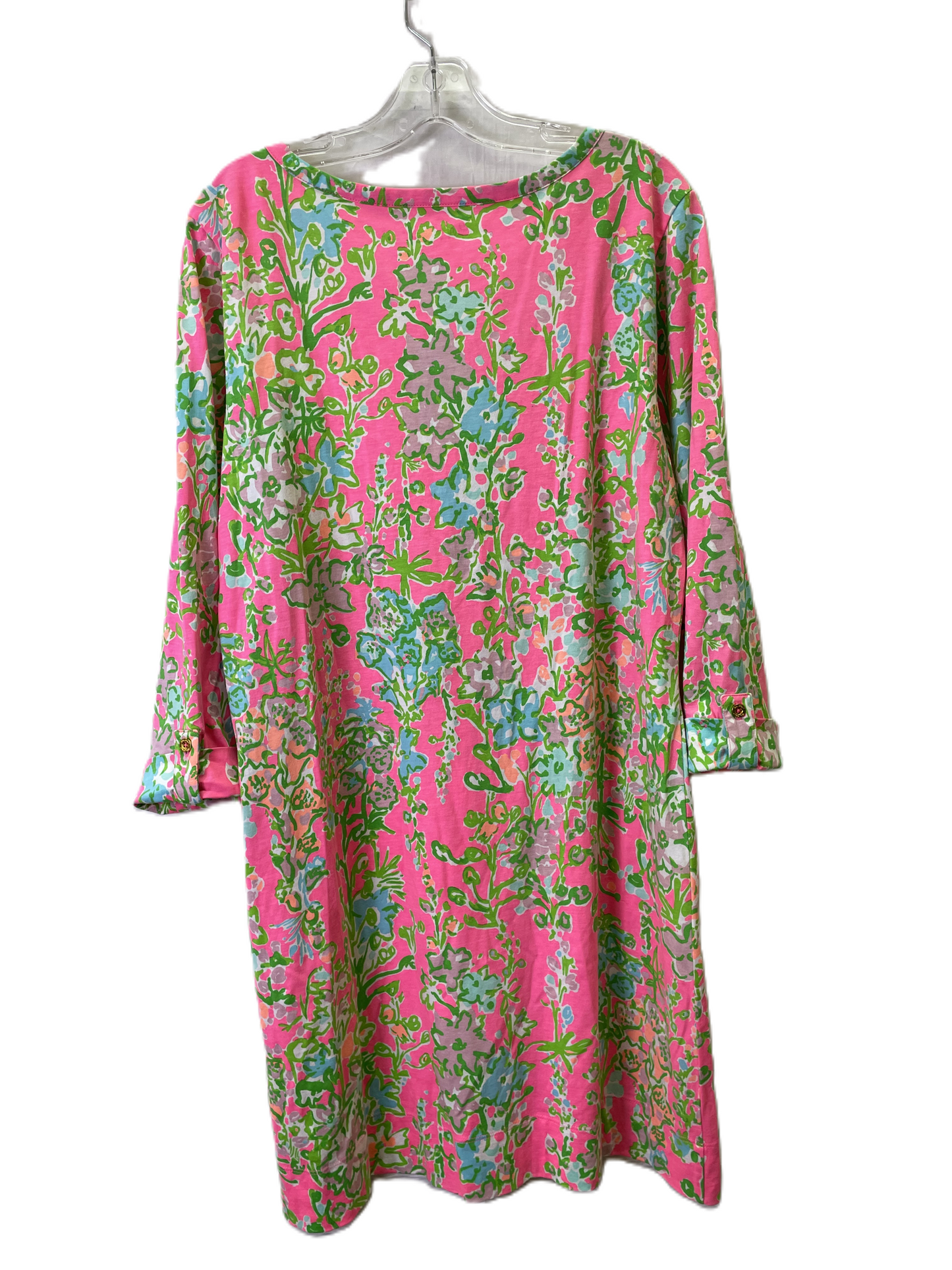 Dress Casual Short By Lilly Pulitzer In Green & Pink, Size: Xl